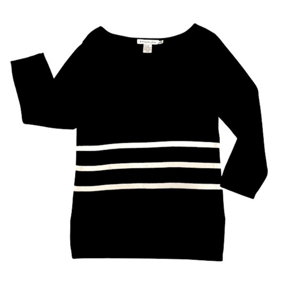 Bianca Nygard beautiful knit pullover top with stripe detail. Women's size S - Picture 5 of 6